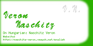 veron naschitz business card